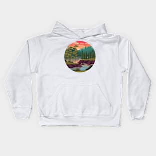 Sunset in a forest | Nature lover Kids Hoodie